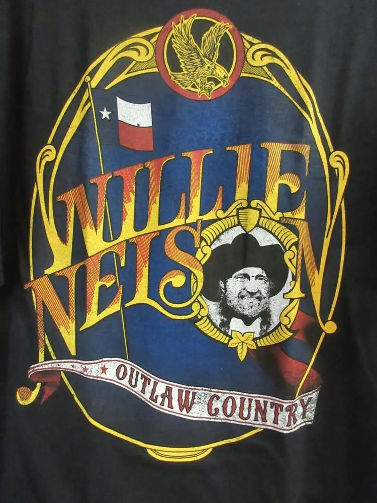 WILLIE NELSON OFFICIAL MERCH OUTLAW COUNTRY BAND CONCERT MUSIC T-SHIRT 2XL / XXL