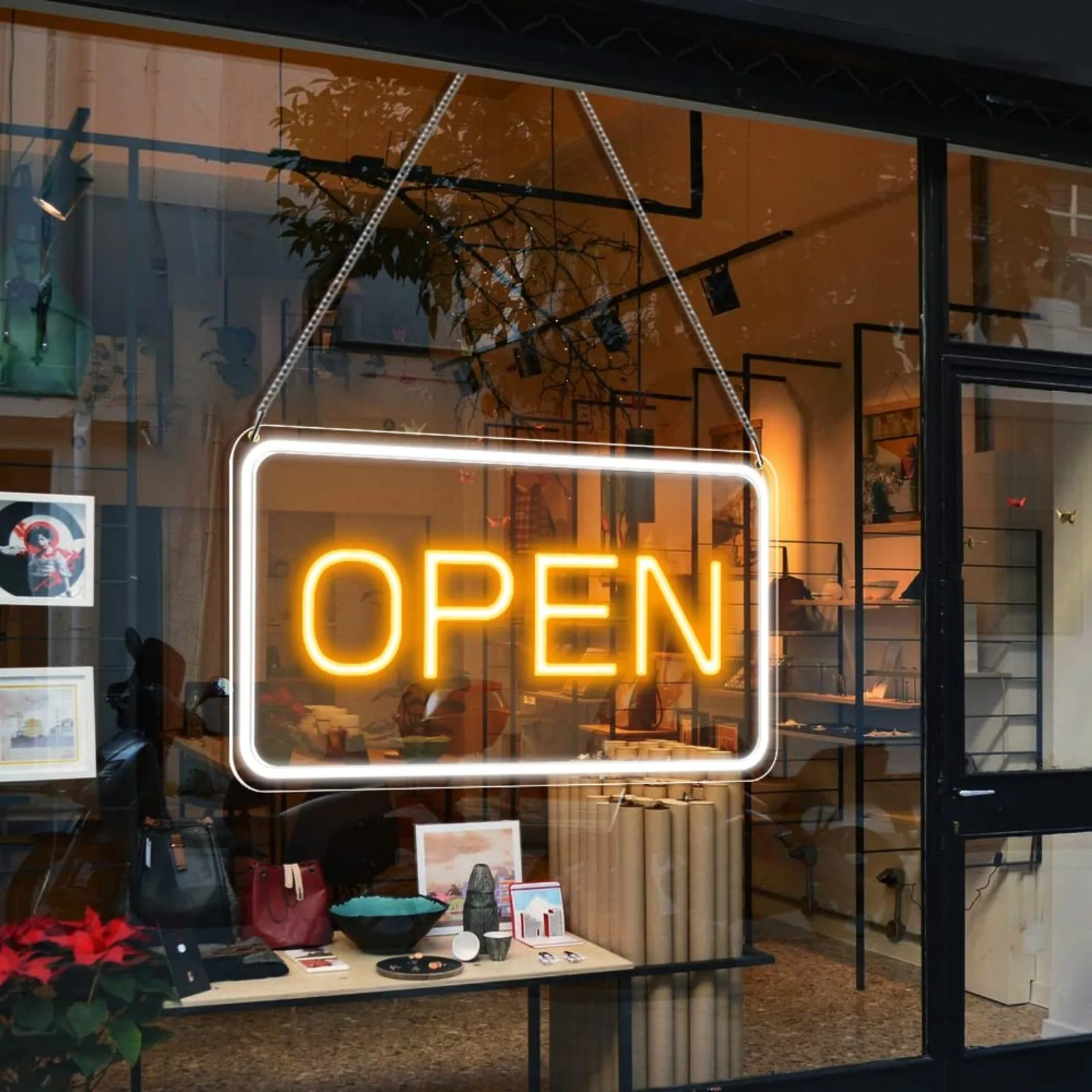 LED Neon Open Sign, Sinais luminosos de negócios, Sinais elétricos suspensos, Iluminação eletrônica para lojas, Escritórios, Snack Shops