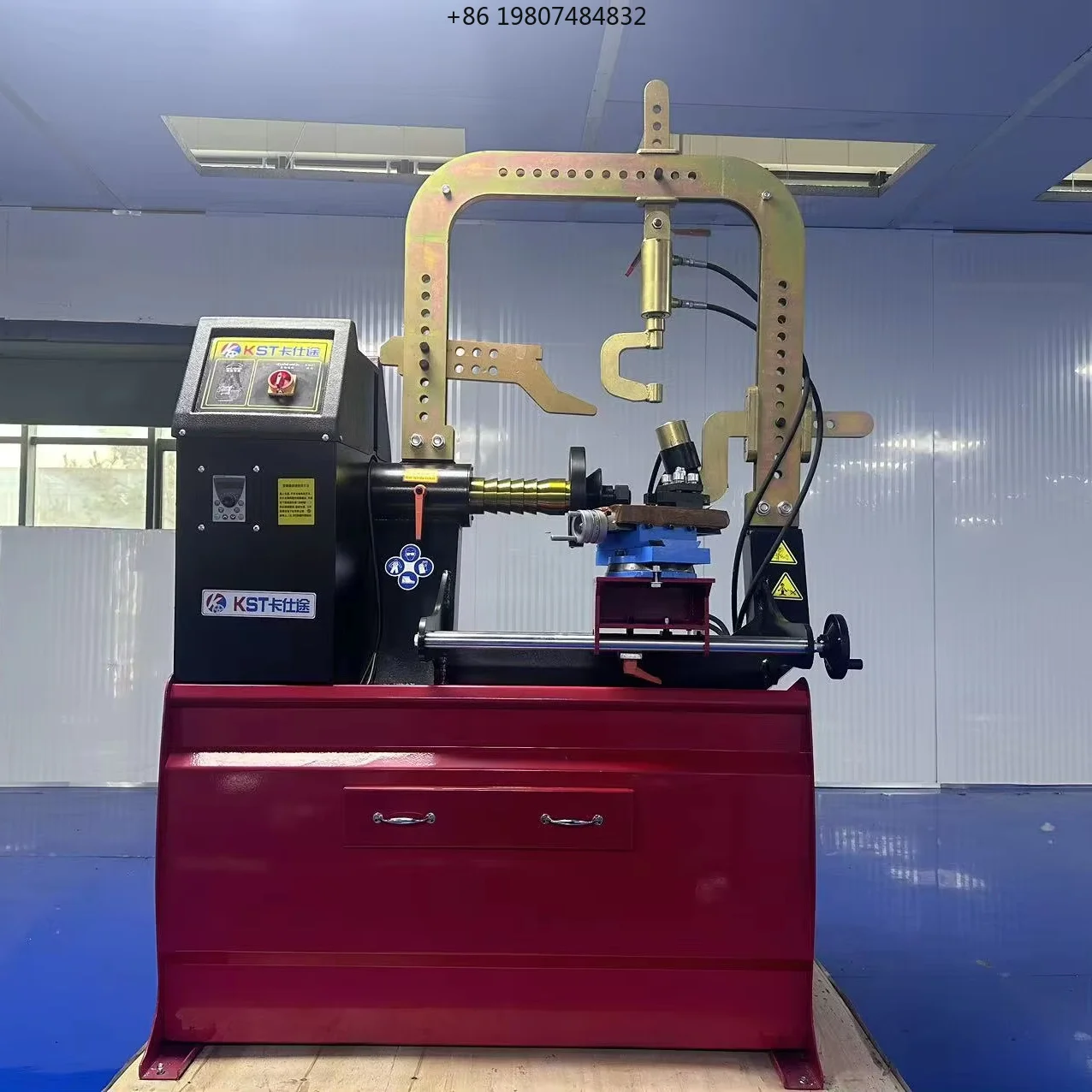 Automotive Manual Lathe Wheel Hub Repair Machine Aluminum Alloy Steel Ring Shaping Equipment Tire Deformation Correction Tool