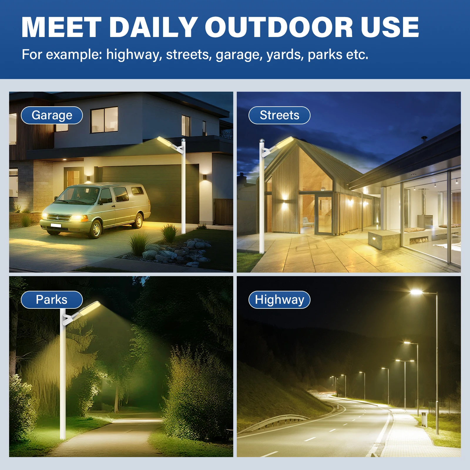 SKYWORLD 30 واط 50 واط 100 واط 150 واط 200 واط LED ضوء الشارع 3500 كيلو-6500 كيلو في الهواء الطلق الكاشف مصباح الحديقة الطريق مسار الإضاءة 265 فولت IP66