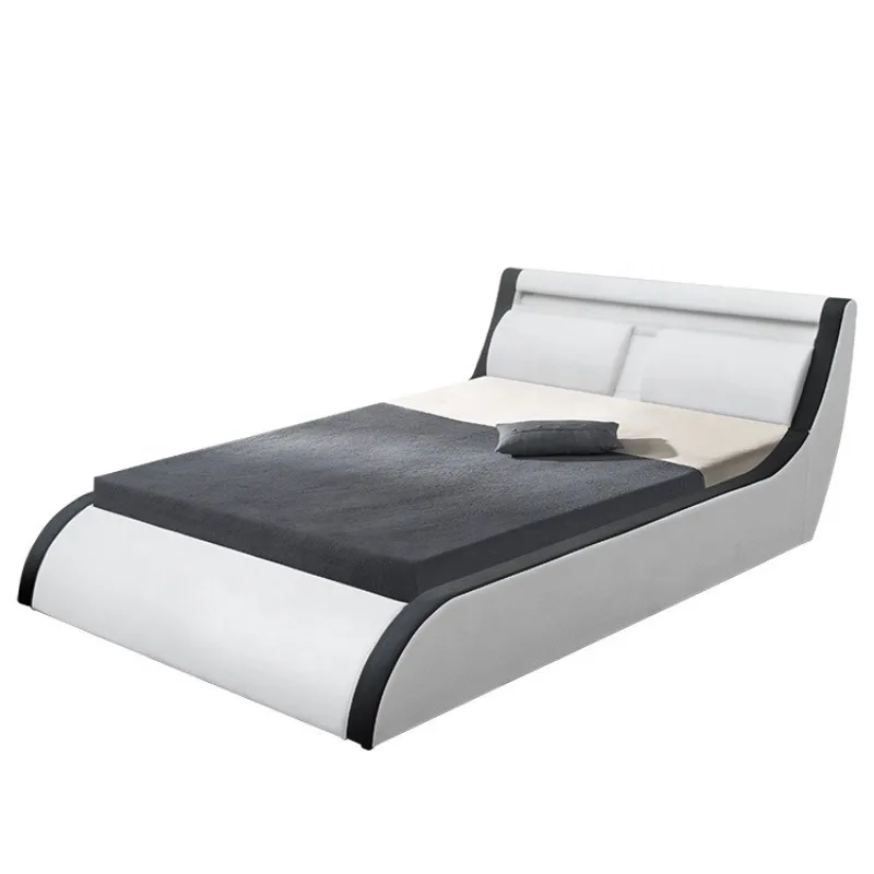

Furniture Wave Bedroom Bed Premium Leather Pneumatic Frame Storage Bed