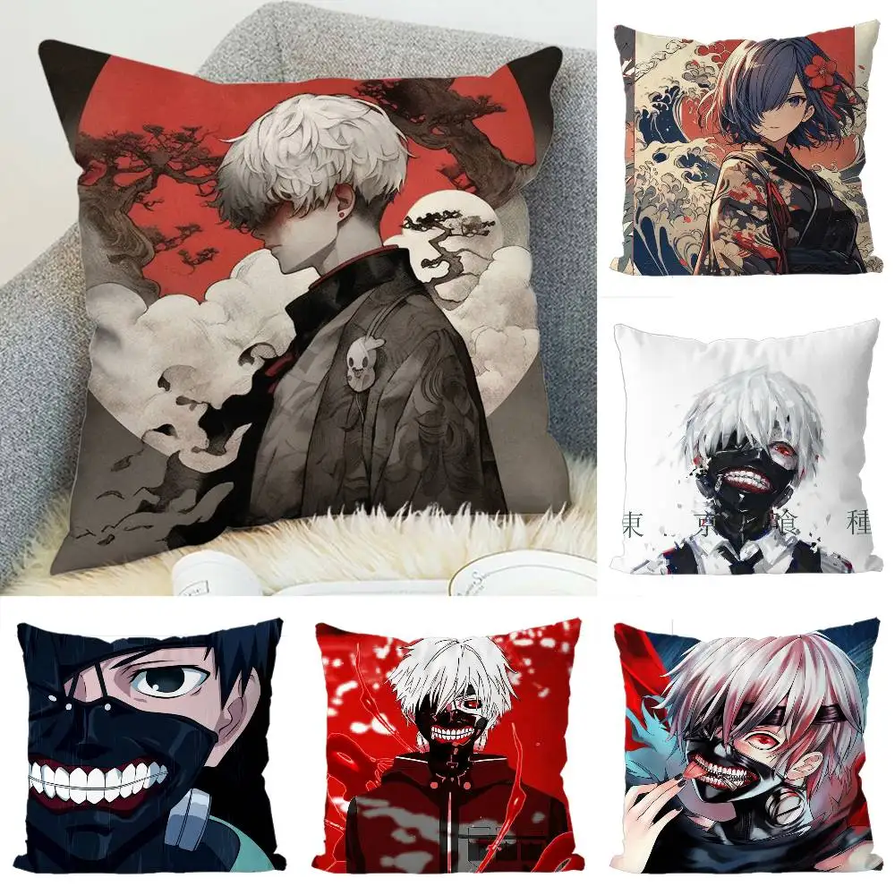 

Tokyo Ghoul Pillow Case Luxury Double-sided For Car Pillows 45x45 Cushions Cover Home And Decoration Sofa Pillowcase 50x50