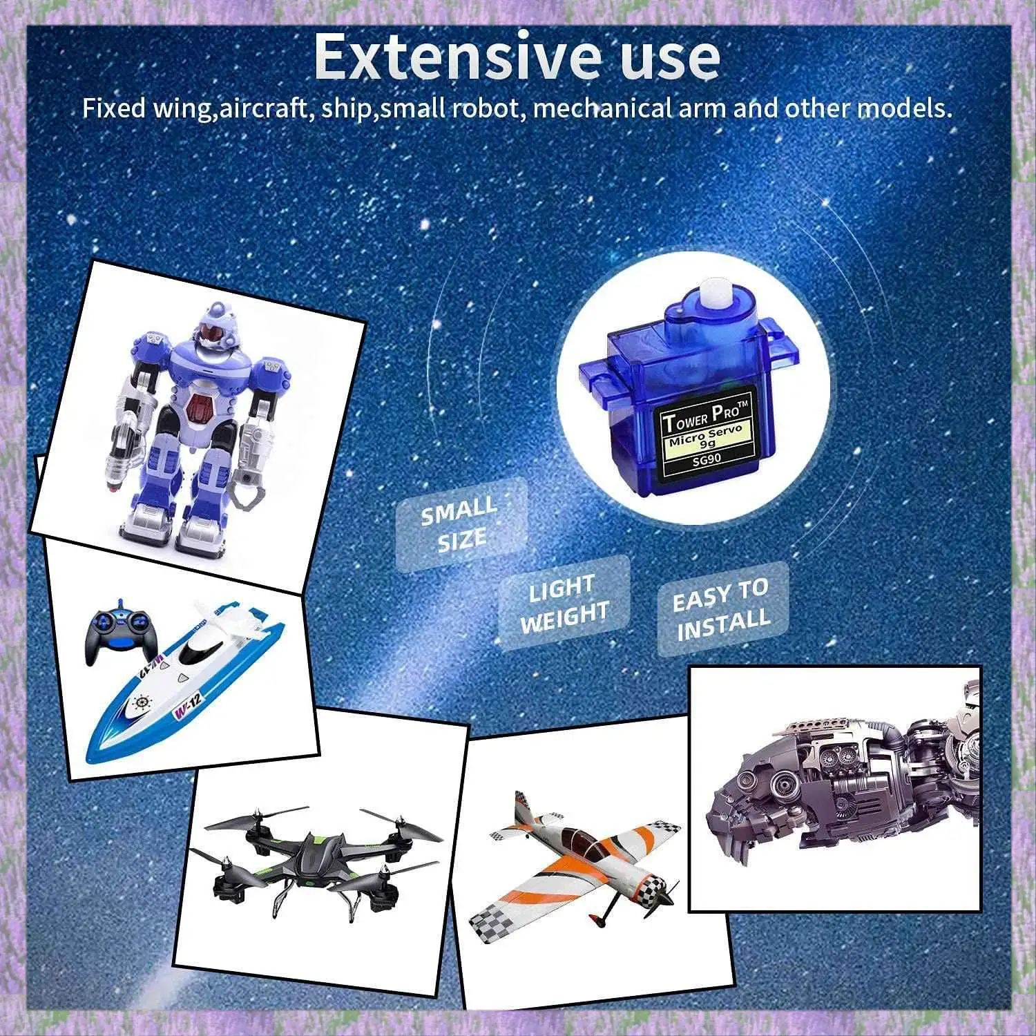 Milieuvriendelijke-10 Stuks SG90 Micro-Servo Motor Mini 9G Voor Arduino RC Robot Helikopter Vliegtuig Boot Bediening