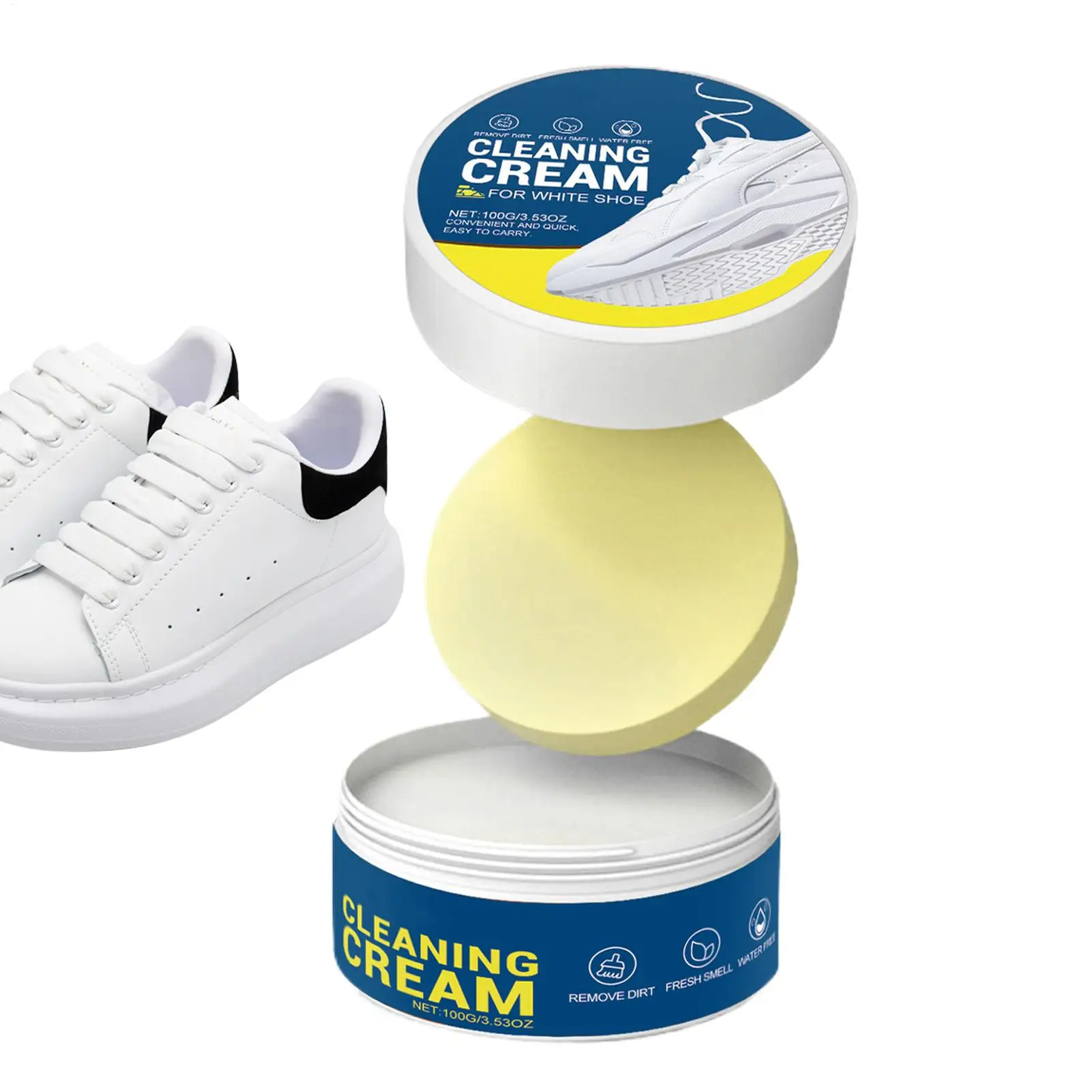 

Stain Removal Cleaner White Shoe Cleaning Cream Multi-purpose Cleaning Paste Waterless Surface Cleaning For Sports Running