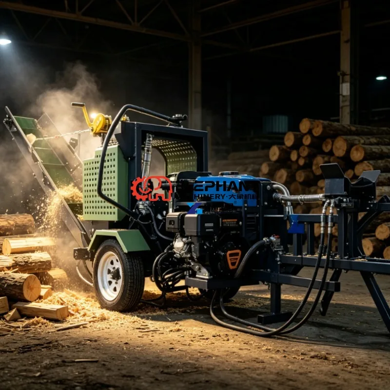Portable Petrol Hydraulic Log Splitter Wood Log Splitter 20ton Firewood Processor Wood Processor with CE Certificate