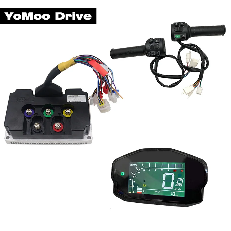 

ND84450 Контроллер Fardriver Программируемый DC 180A Фаза 450A 5KW Контроллер двигателя BLDC с дисплеем DKD ONE-LIN, дроссельной заслонкой T08