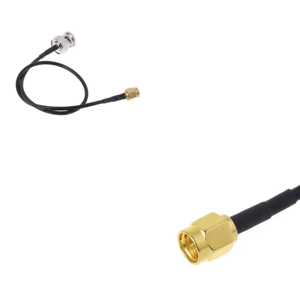 BNC Male To SMA Male Plug RG174 Connector Cable RF Coaxial Assembly Adapter