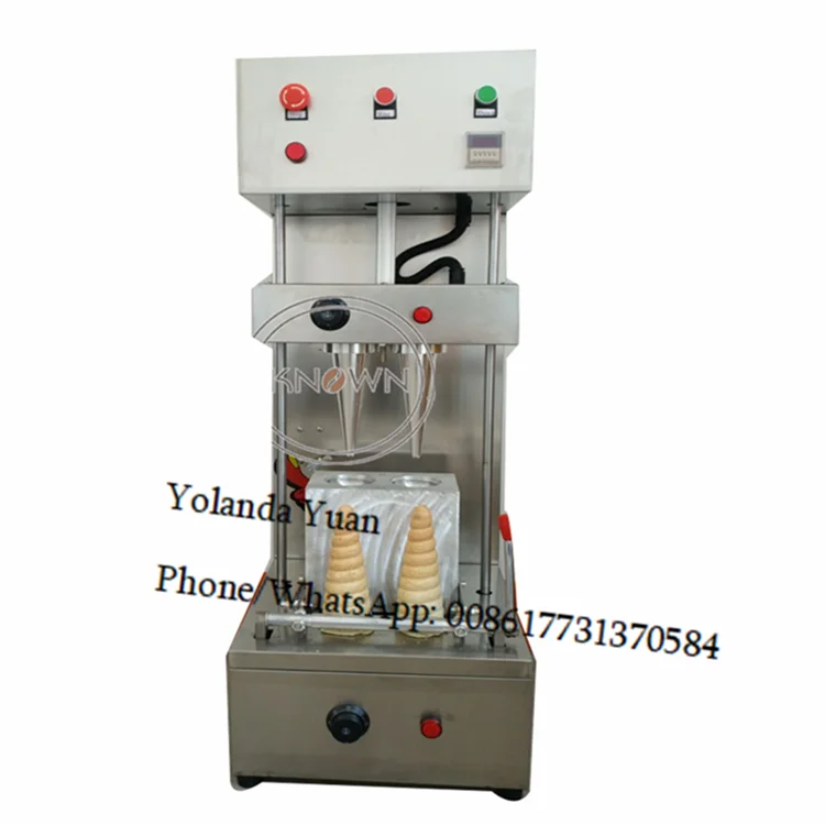 

Factory price hot selling 2 moulds snack maker pizza cone machine electric cylinder umbrella shape pizza cone machine for sale