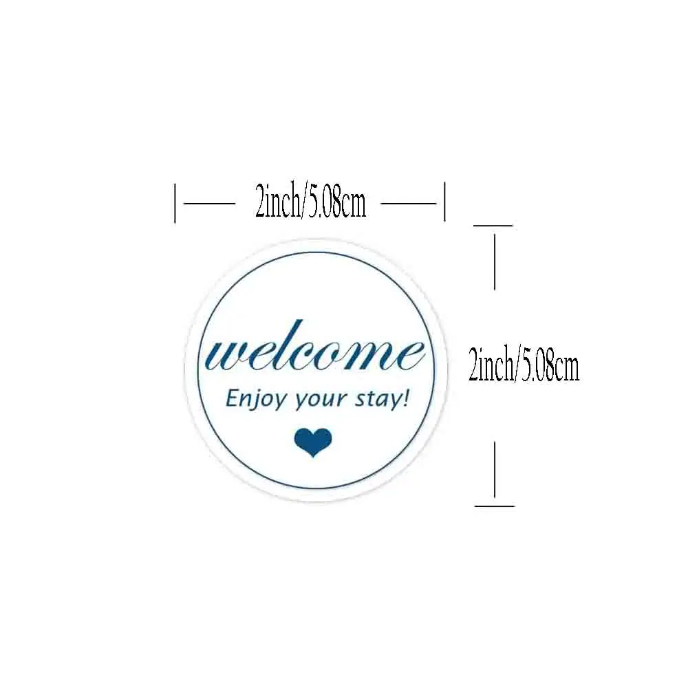 Hotel and Motel Welcome Stickers 2 Inch Welcome Enjoy Your Stay Key Cards Label Stickers 500 Pcs