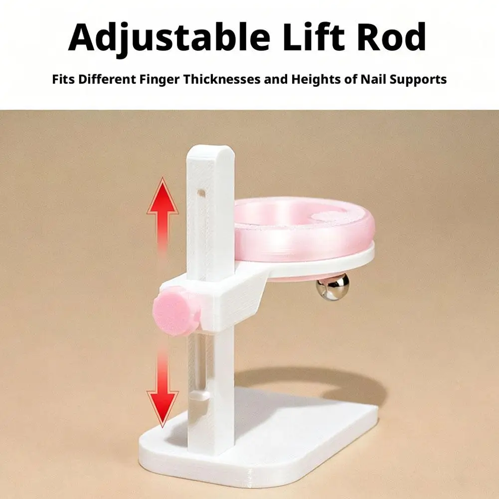 Adjustable Height Cat Eye Nail Magnet Tool Automatic Strong Magnetic Ring For Cat Eye Gel Polish Effects Rotating Manicure Tool