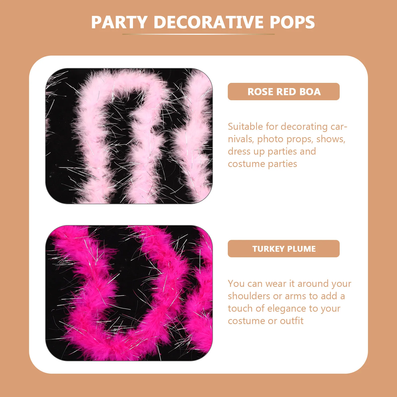 3Pcs Plume Strips T…