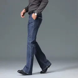 Flared Jeans For Male Bootcut Boot Cut Pants Men Leg Fit Classic Denim Flare Vintage Jeans Male Straight Pants Trousers Fashion