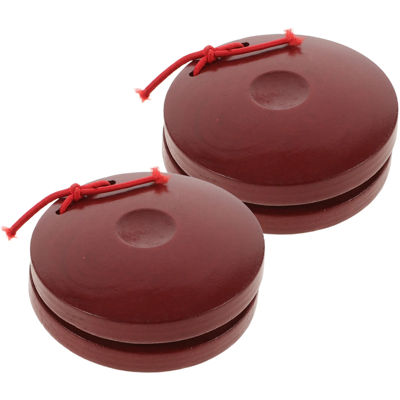 

2pcs Wooden Finger Castanets Mini Rhythm Castanets For Music Instrument Educational Hand-Eye Coordination Development