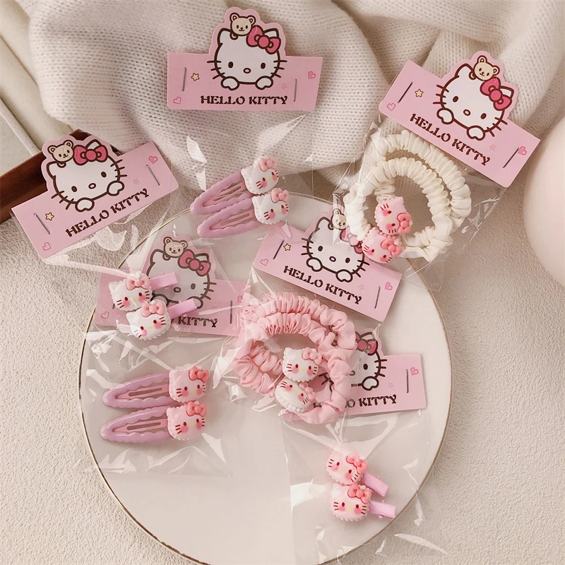 Pince à cheveux de dessin animé Kawaii pour femmes et filles, Sanurgente, Hello Kitty, ULde sauna, BB, frange, accessoires de cheveux, cadeaux, 2 pièces