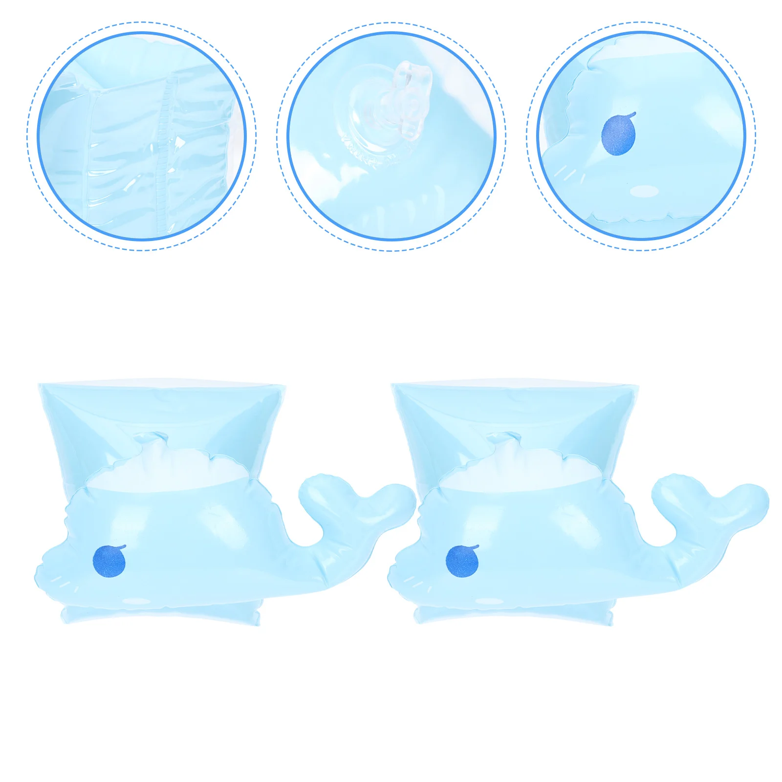 

2pcs s Arm Sleeves For Swimming Inflatable Thick Buoyant Floating Sleeves Cartoon Design Safe Comfortable Pool Party Use