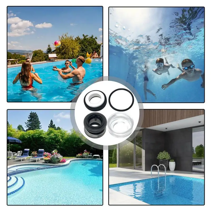 Pool Pump Seal Kit Unbreakable Pool Pump O Ring Seal Repair Kit For PVC Super Pump Easy Installation Complete Pump Parts Set