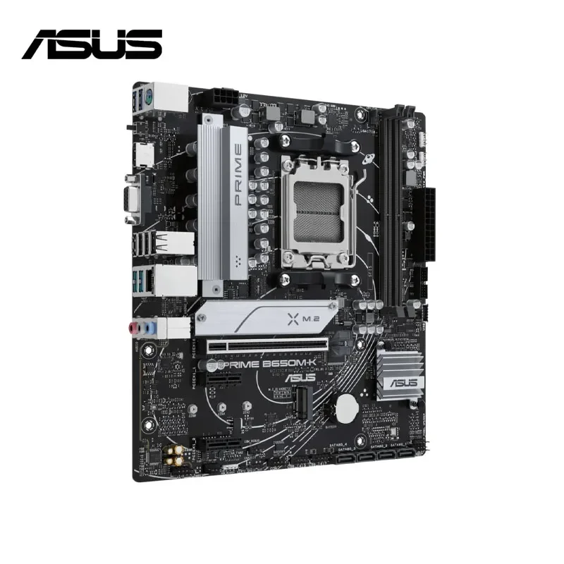 ASUS New PRIME B650M-K AMD B650 يدعم سعة 96 جيجابايت AMD Ryzen ™   7000 8000 سلسلة اللوحة الأم المقبس AM5