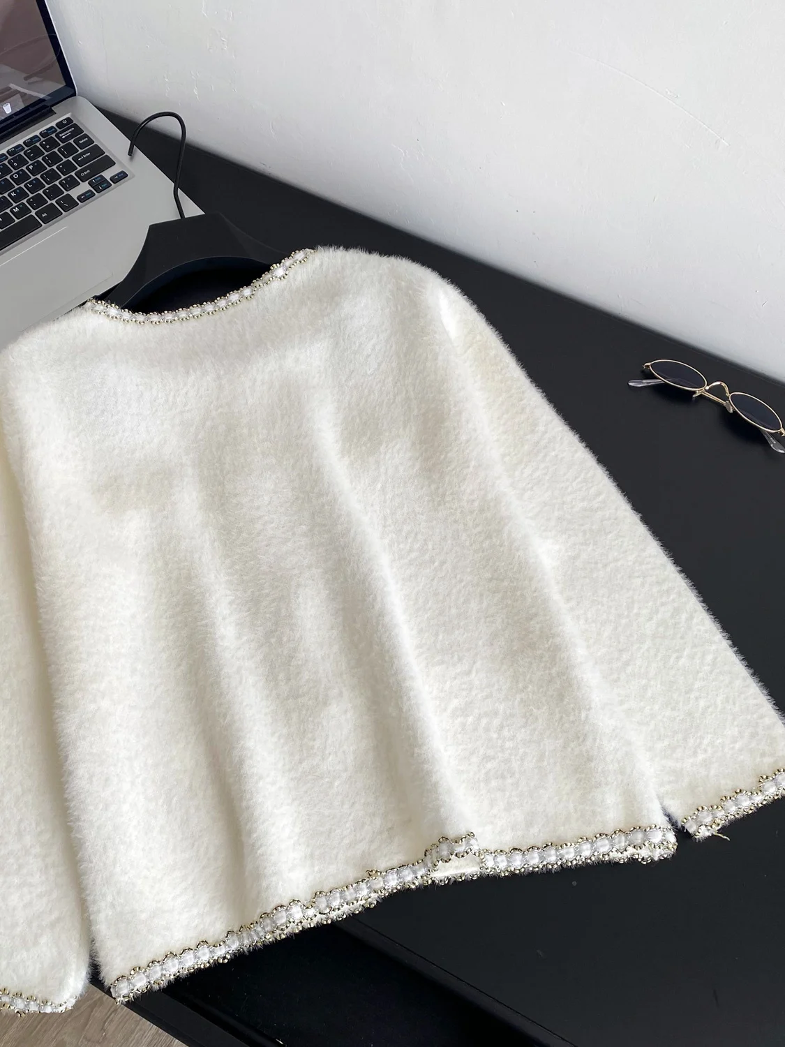 Ele Heavy Embellied ket Pull tricoté femme rond Ne Cardigan hiver Faion trajet Sle Long Sve manteau