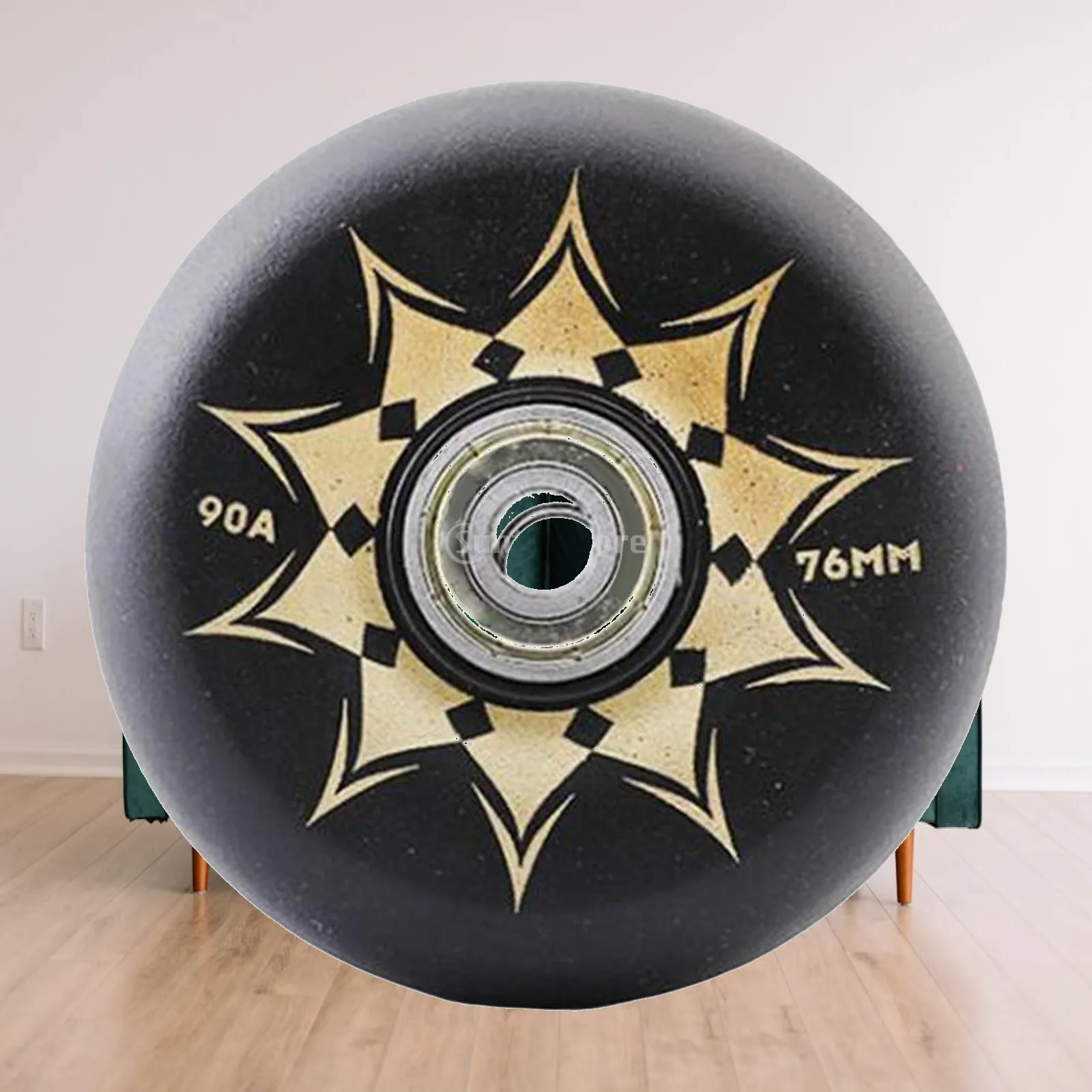 Durable Inline Roller Skate Wheel 76mm 90A Hardness Smooth Grip Replacement Skating Wheel for Training Outdoor Indoor