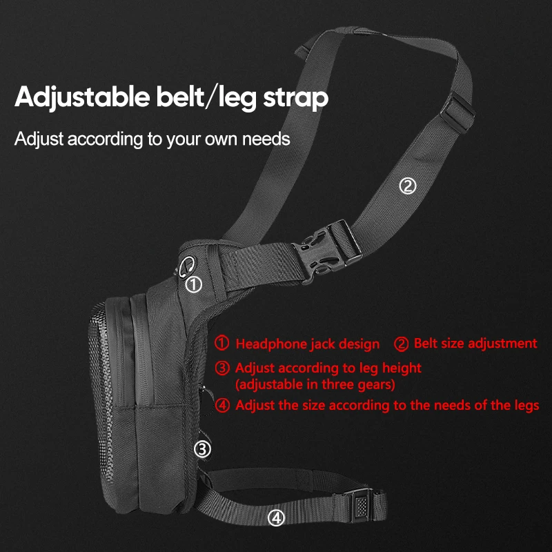 دورة دراجة نارية حقيبة متدلية الساق للرجال النساء ركوب الدراجات حقيبة الخصر عادية حزمة مراوح السفر المشي لمسافات طويلة تسلق الجيب في الهواء الطلق