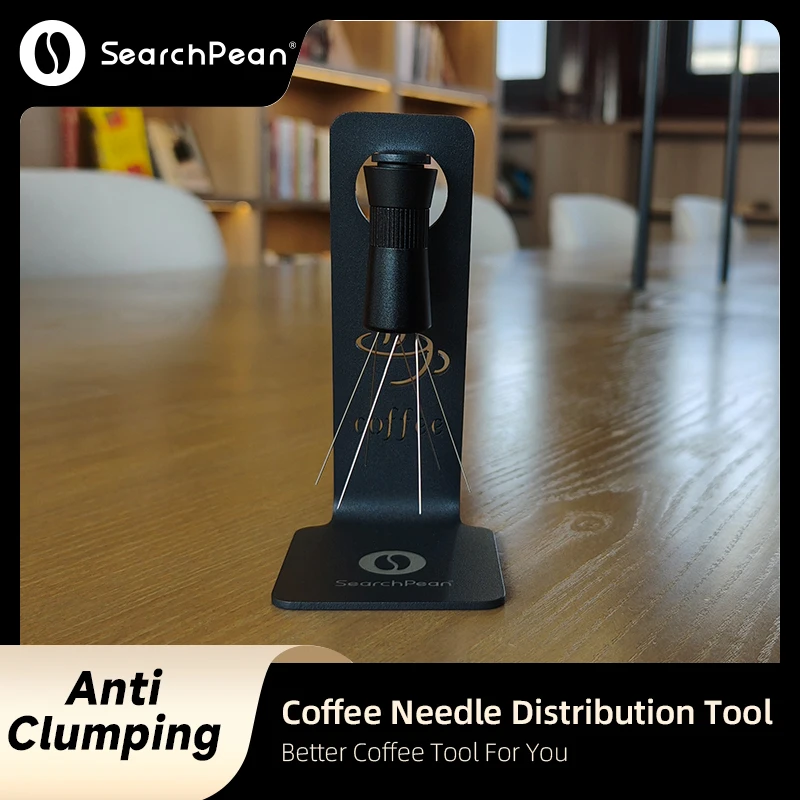 Espresso Coffee Needle Distribution Tool Anti-Clumping for Coffee Grounds Distribution Magnetic Absorption Stand SearchPean