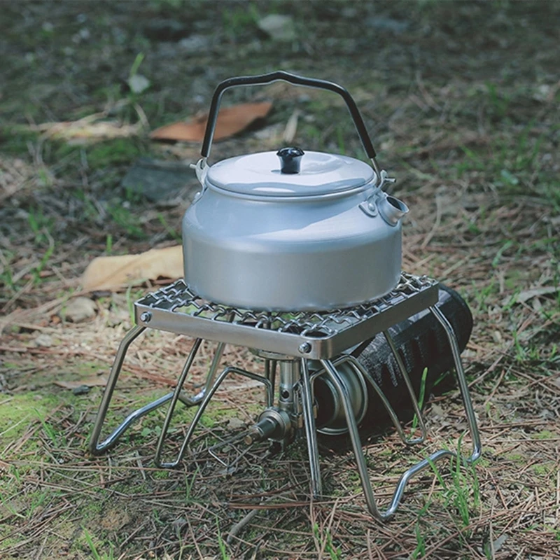 Folding Stainless Steel Grills Grate Picnics Gas Stove Campfire Stand Grills Camping Grills Grate with Foldable Leg