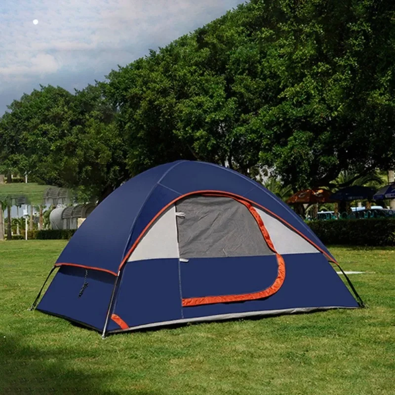 2025 New Camping Hand Tent 2 Person Waterproof Camping Tent Outdoor Thickened Hiking Tent Double Folding