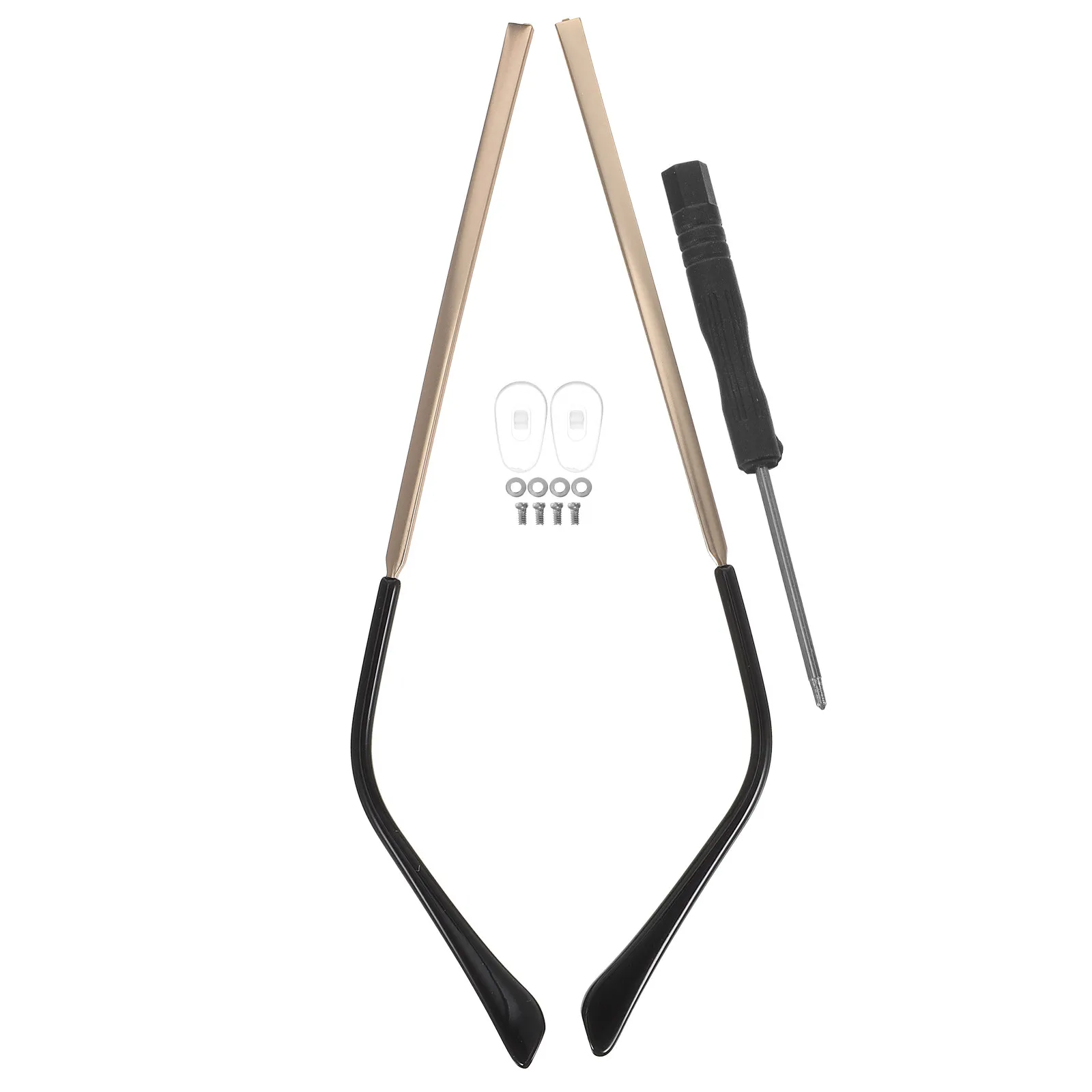 

1Pair Universal Metal Glasses Arm Replacement Streamlined Design Glasses Temple Legs Eyeglasses Parts Repair Kit Non Slip