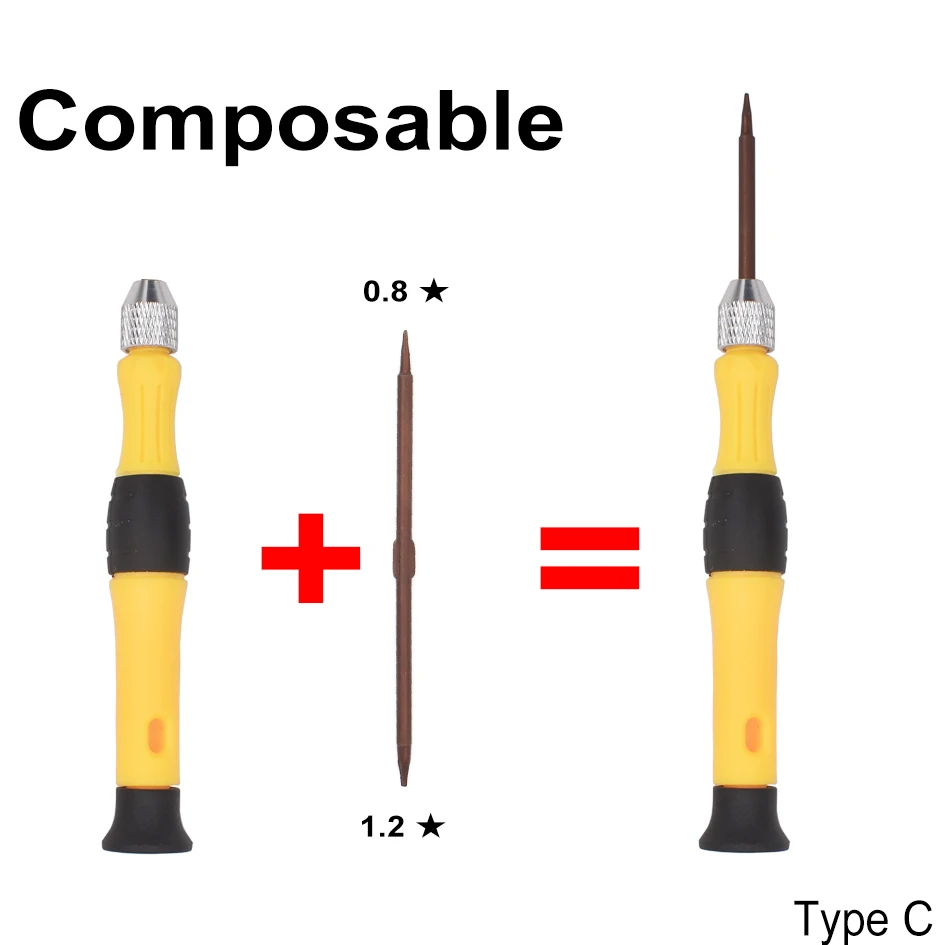 

New Arrived Double Head 2 in 1 Combination Screw driver 0.6Y 1.5Phillips for 7 Plus iPhone 7 Inside Screws Repair 100pcs/lot
