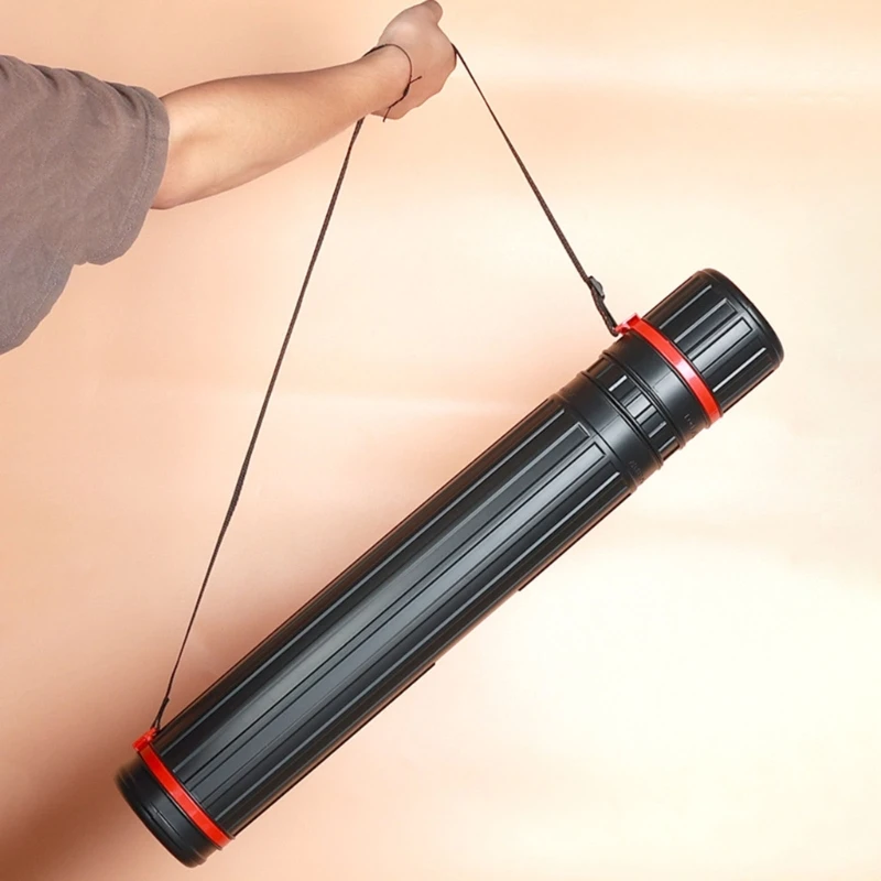 Telescoping Poster Tube Extendable Poster Tube with Strap, Telescoping Art Transport Tube for Document Poster Drawing