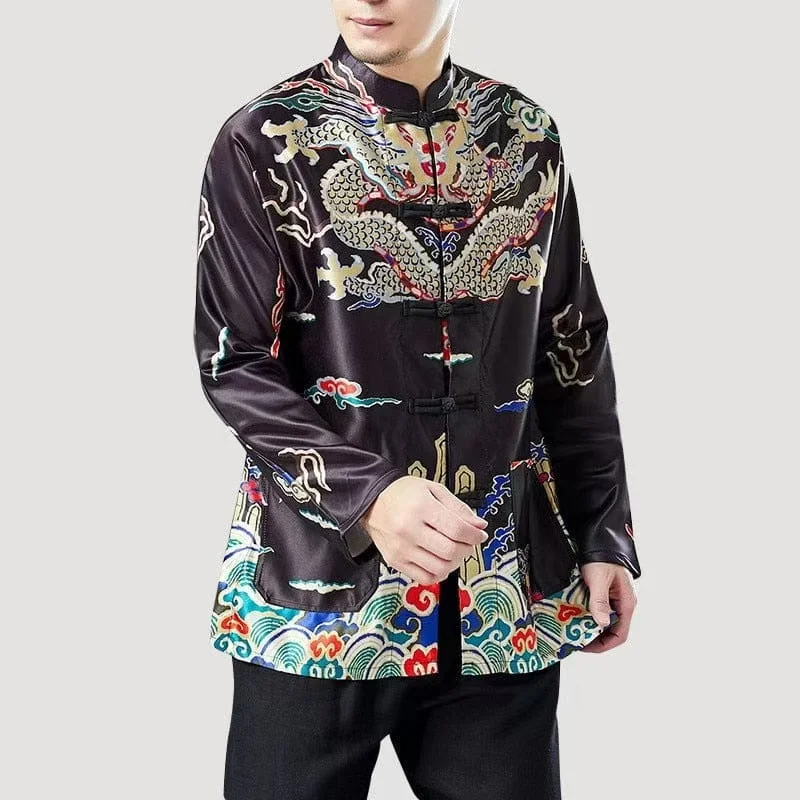 L قميص رجالي على الطراز الصيني