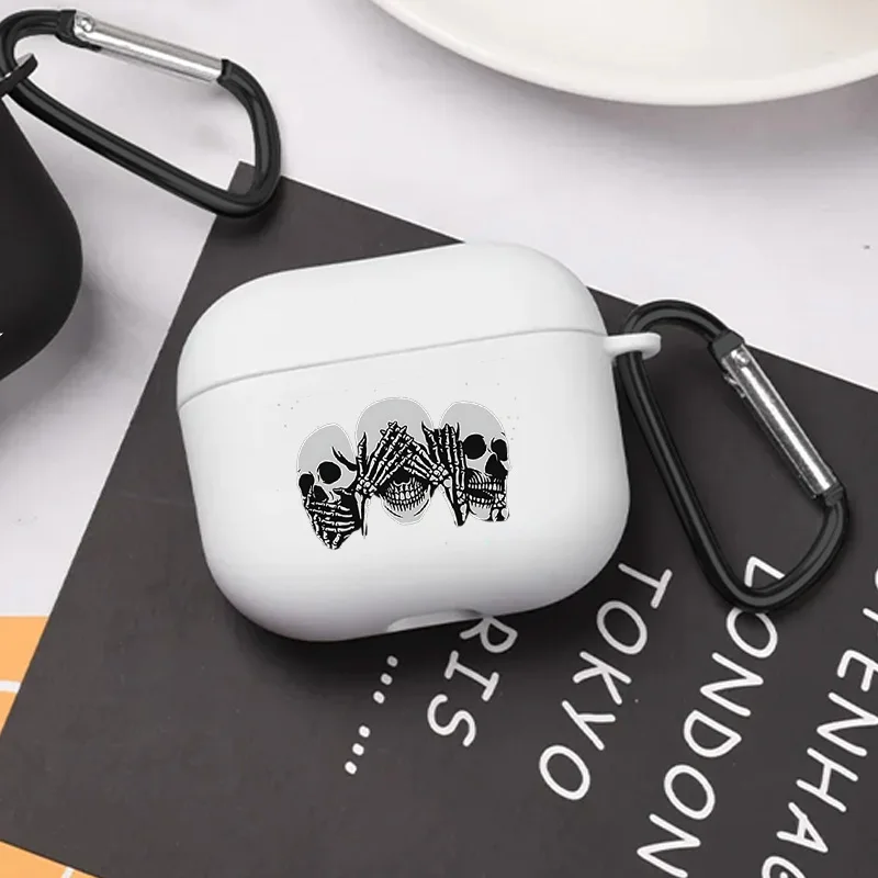 Three Funny Skeleton Pattern Airpod Case Earphone Cover for AirPods 2 3 Pro 2nd Generation Case Perfect Gift for Teen Boys Girls