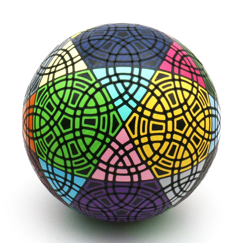 VeryPuzzle 5x5 Oblique Football Cube Black Sticker Shaped Sphere Megaminx Children's Puzzle Toy Collection