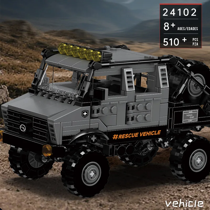 

MOC 24102 510 шт. спасательная модель автомобиля в сборе, комплект строительных блоков, образовательная машина, коллекционные игрушки, маленькие кирпичи, подарки для мальчиков «сделай сам»
