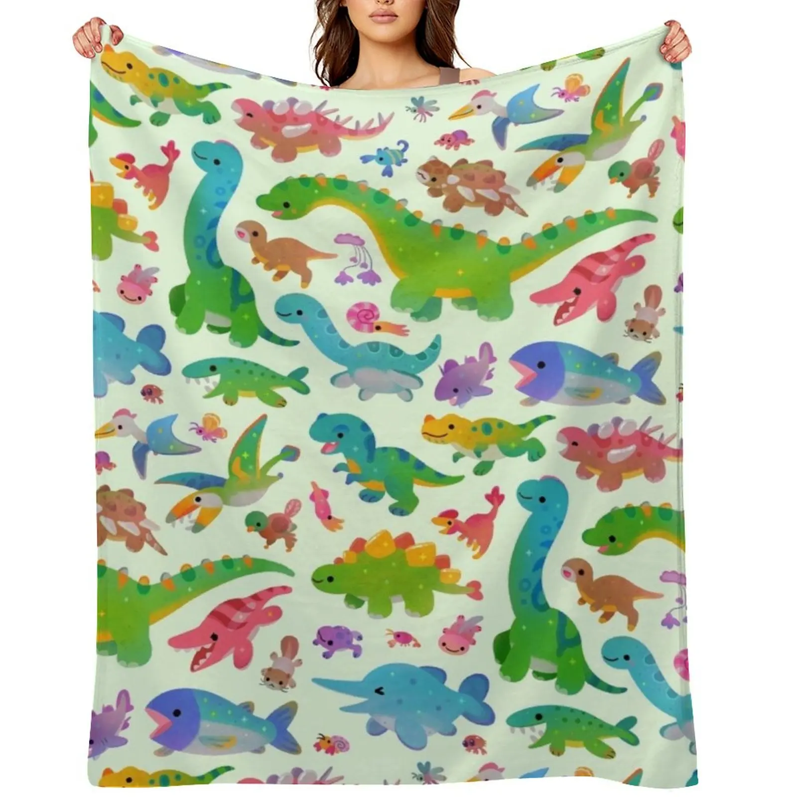 

Jurassic baby Throw Blanket Nap Quilt christmas decoration Soft Plaid Blankets