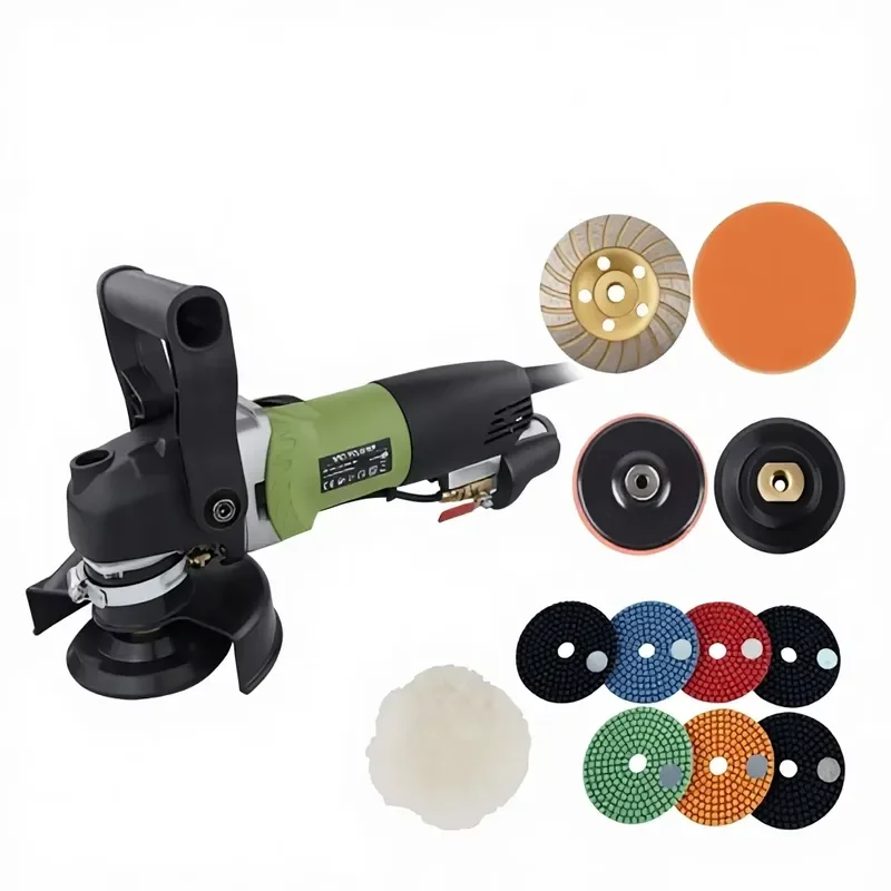 Portable Electric Stone Polishing Machine 220V Water Filling Function for Marble Cement Floor Grinding Handheld Polisher Tool