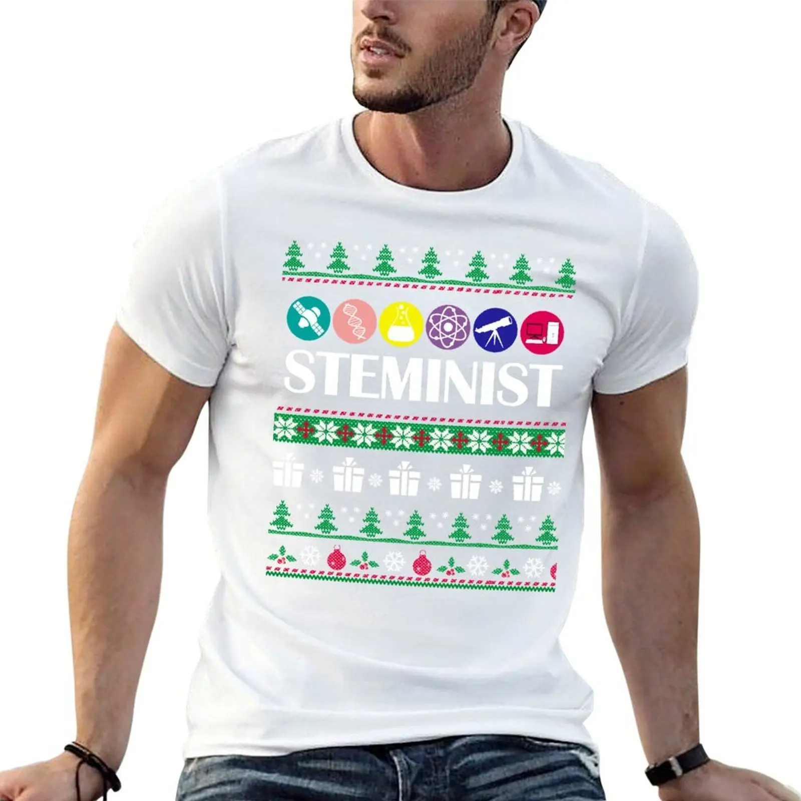 

Cool Science Christmas Sweater T Shirt-Steminist for Women Men T-Shirt funny t shirts cotton graphic t shirts for man T-Shirt