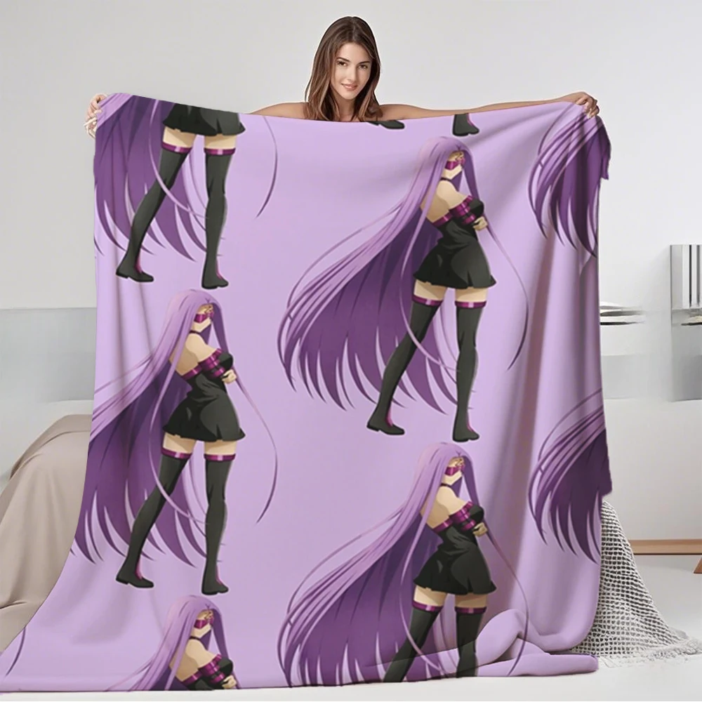 

Featured Flannel Bed Blanket Medusa Rider Fate Stay Collection Art Deco Bedcover Luxury Throw With Skin-friendly Anti-pilling