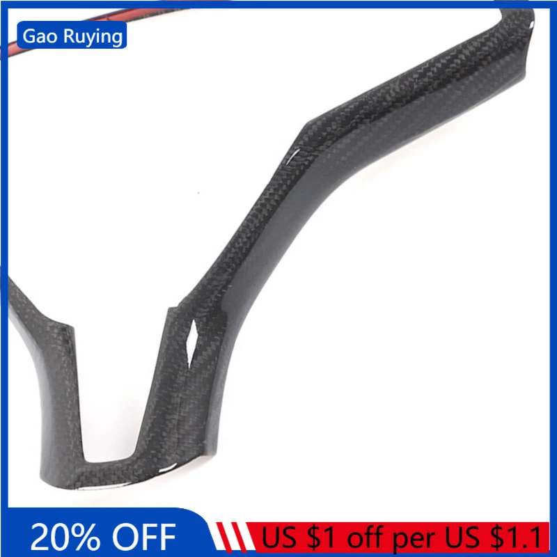 

Gao Ruying For Tesla Model S 2017-2021 Real Carbon Fiber Car Inner Steering Wheel Frame Cover Trim Interior Car Accessories