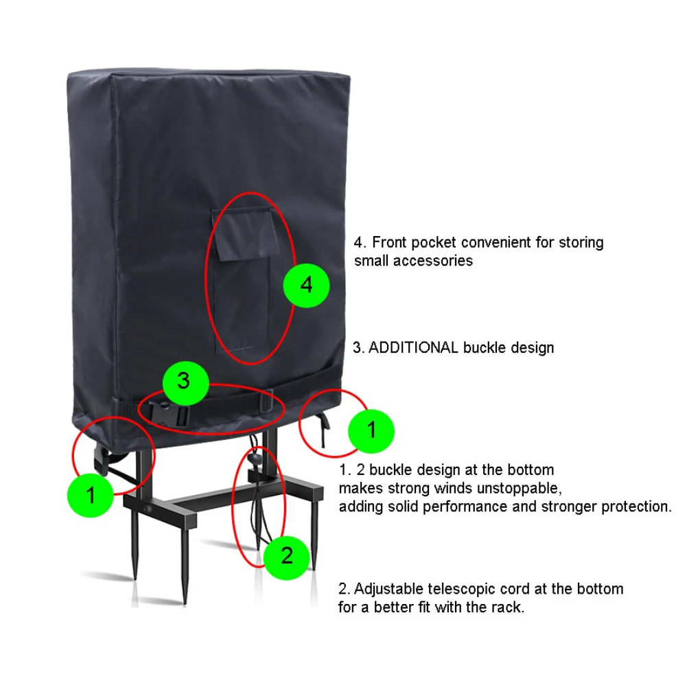 Black Garden Hose Cover 420D Oxford Cloth Tear Resistant Fabric Weatherproof Construction For Outdoor Gardening For Hose Reel