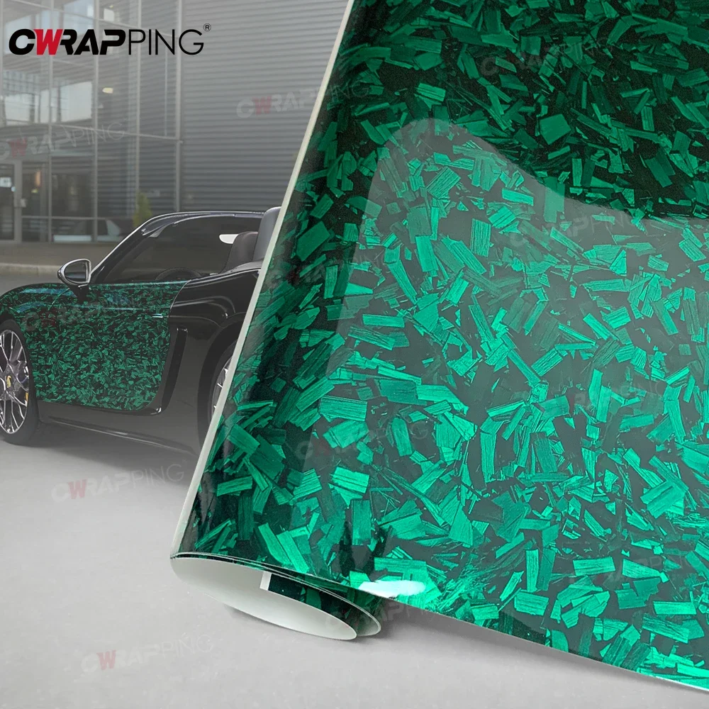 Carbon Film High Gloss Green Waterproof Stickers for Car Wrapping Film Air Release 50/100/145cm Wrap Foil Car Adhesive Vinyl