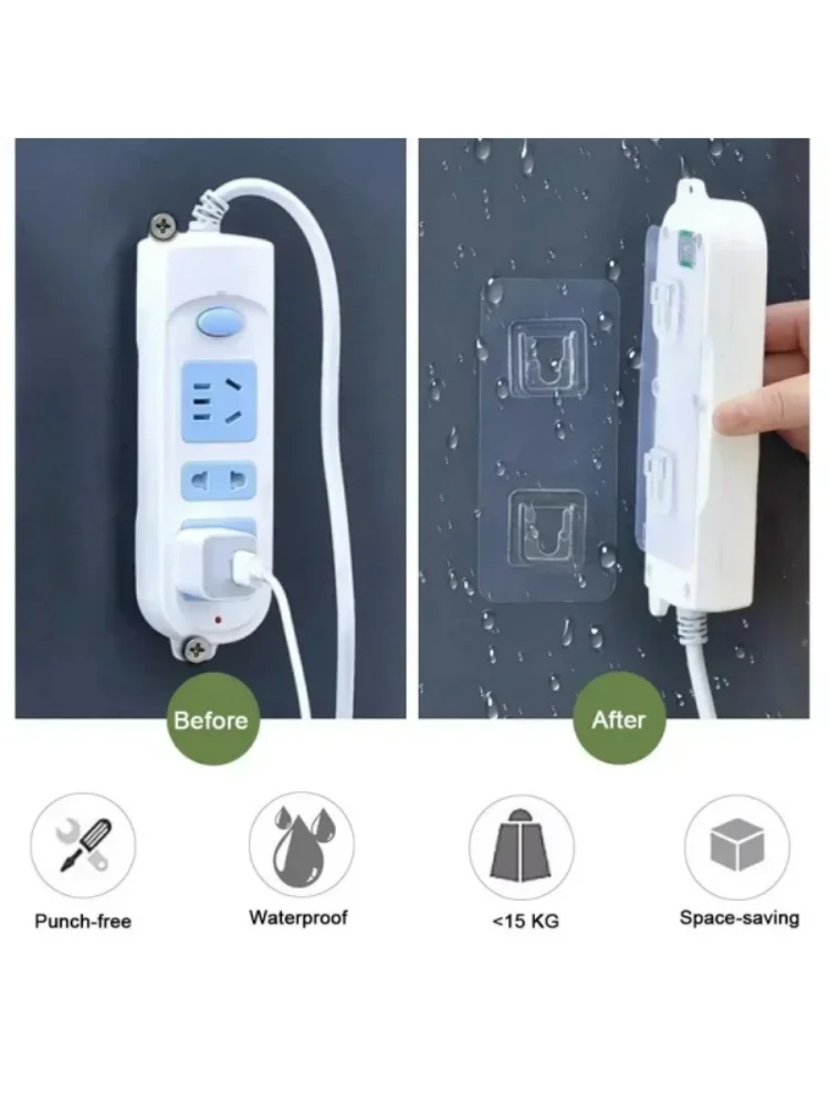 Doppelseitige Klebehaken, Starke Transparente Saugnapf-Aufbewahrungshaken, Badezimmer-Küchen-Schlafzimmer-Haken-Set