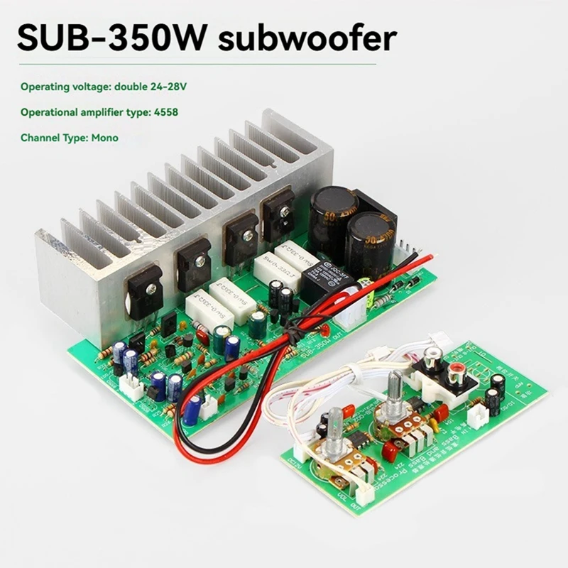 350W Subwoofer Amplifier Board Mono High Power Subwoofer Amplifier Board DIY Subwoofer Speaker for 10-12 inch speaker-BCBW