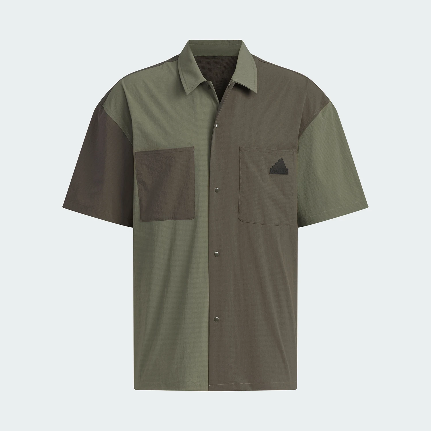 

Adidas genuine E M SHIRTS Men's Loose Collar Short Sleeve Shirt JI9813