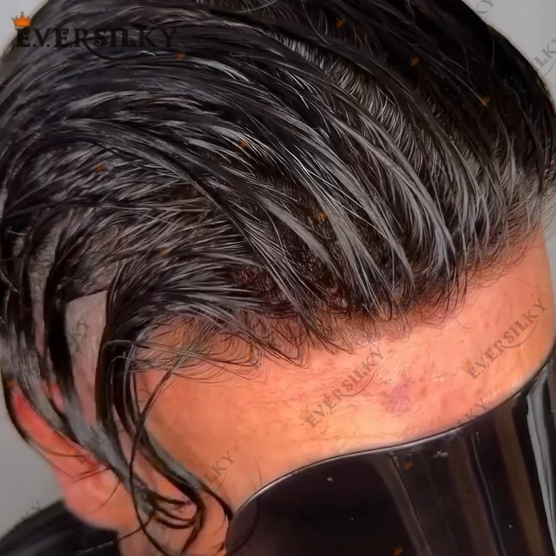 سوبر دائم أوروبي بني أشقر أسود # 1ج # 1ب65 # 6 شعر بشري أرخص شعر مستعار للرجال أصلع كامل رقيق من البولي يوريثان قاعدة شعر مستعار للرجال #1