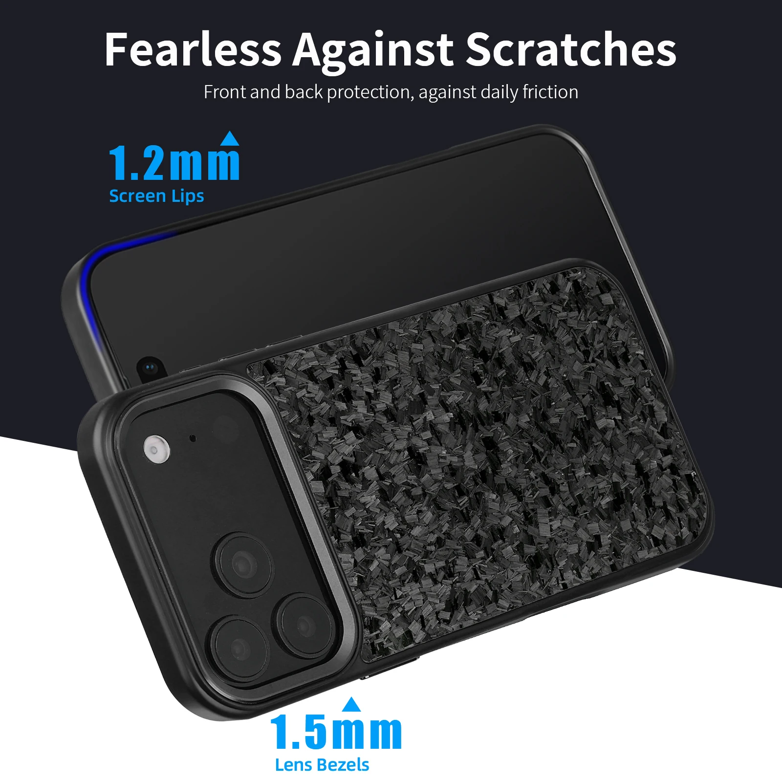 

For Magsafe Metal Frame Real Forged Carbon Fiber Case for iPhone 17 Pro Max 13 12 11 14 15 16 Pro Max Plus Case Anti-fall Shell