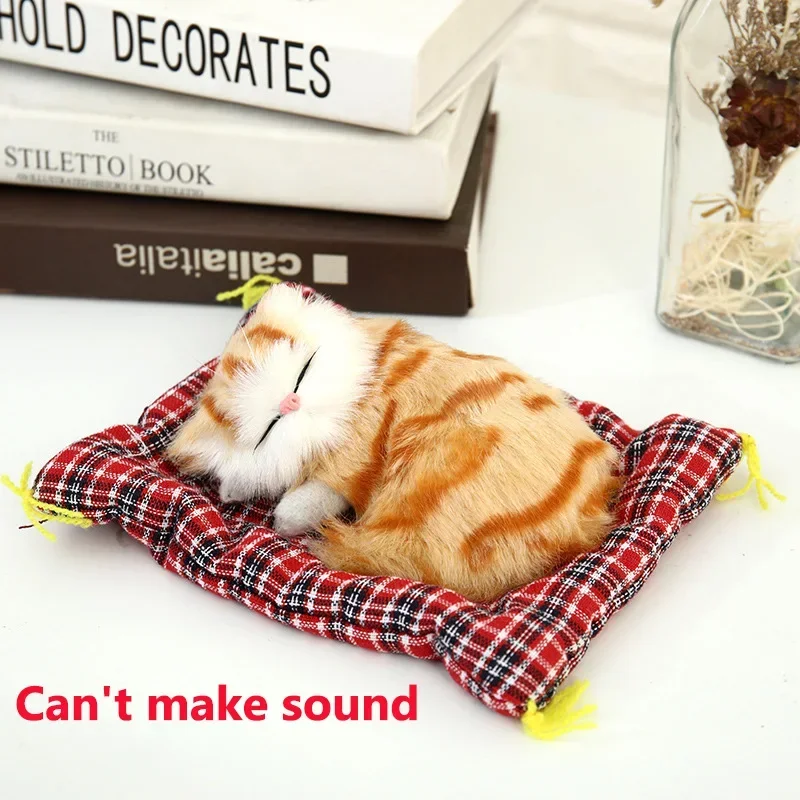 Realistische Katzen-Plüschtiere Puppen Spielzeug Geburtstagsgeschenke Handgemachte Geschenke Geräuschlose Katze