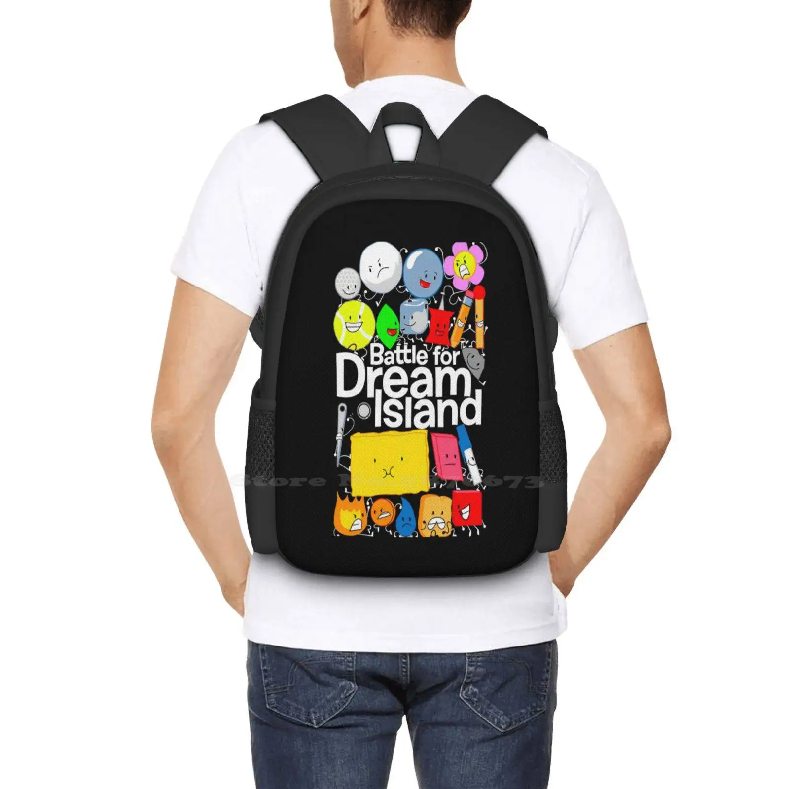 Battle For Dream Island New Arrivals Unisex Bags Student Bag Backpack Tpot Battle For Dream Island Battle For Bfdi Bfb