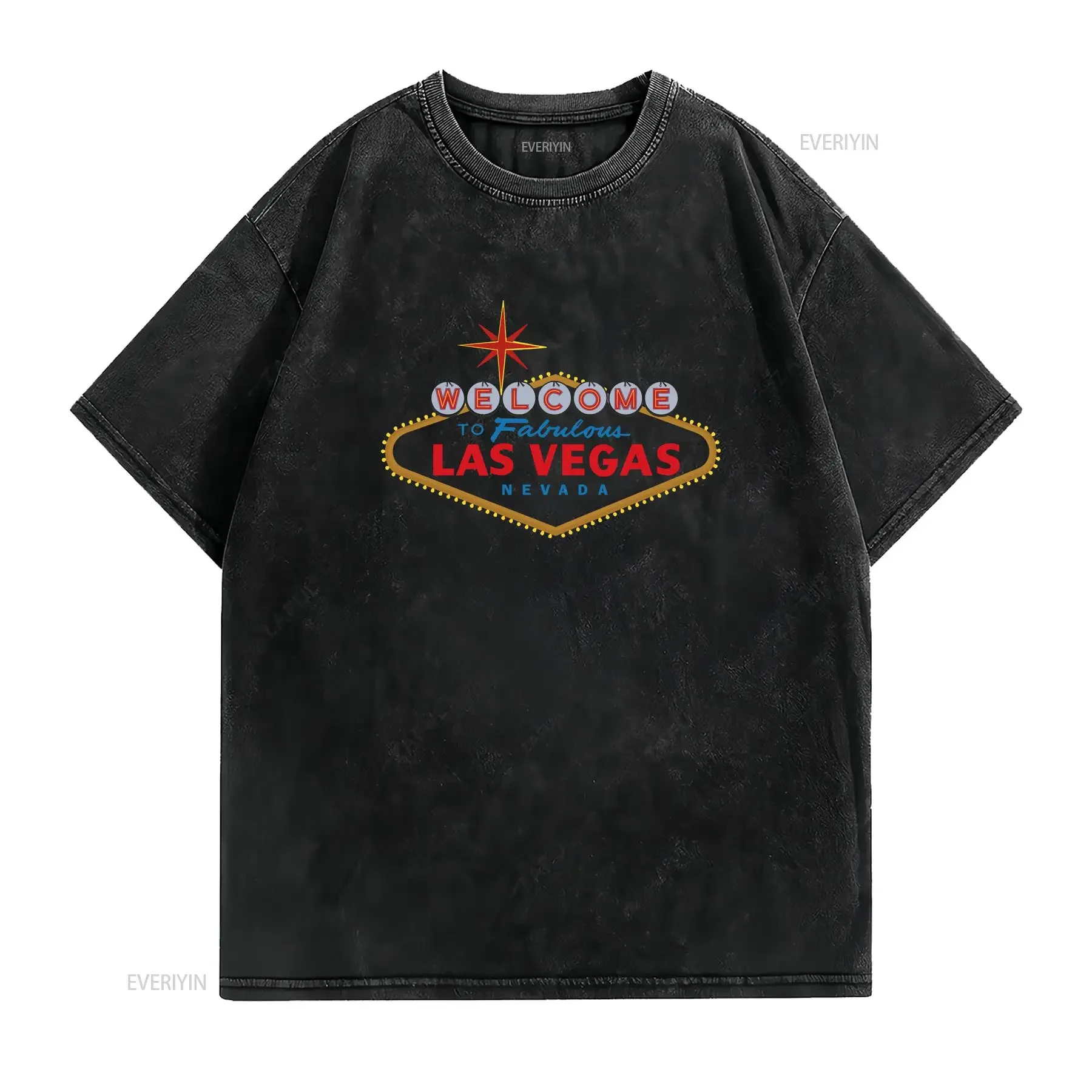 Welcome To Fabulous Las Vegas Nevada T Shirt Girls Trip Vacation vintage Washed graphic streetwear designer clothes Stretched