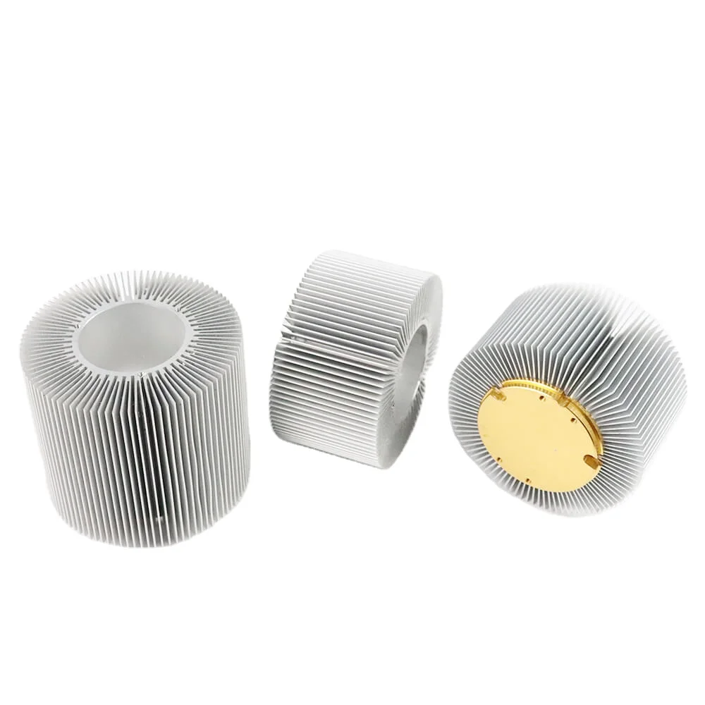 Dongguan Custom Heatsink Passive Round Aluminum Cob Skived Fin Large Copper Pipe for LED Heat sink